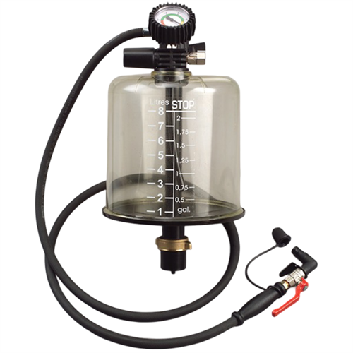 Transparent behållare med vacuum mätare