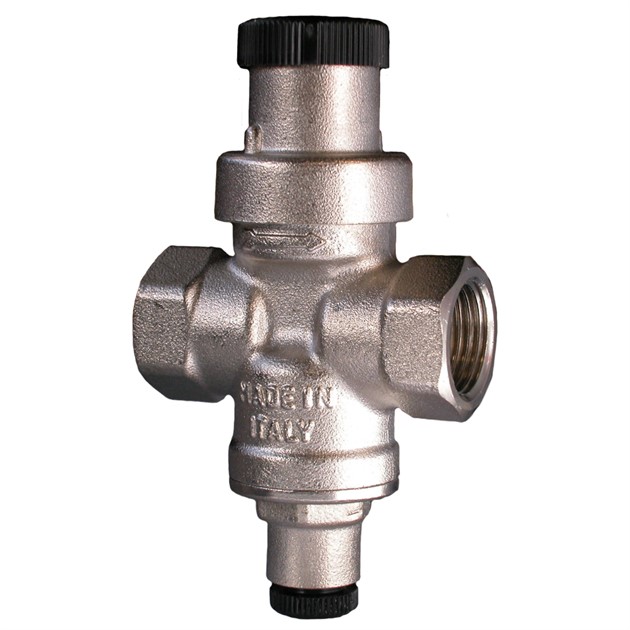 Tryckreducerare, förnicklad inv/inv 1/2" med manometeranslutning