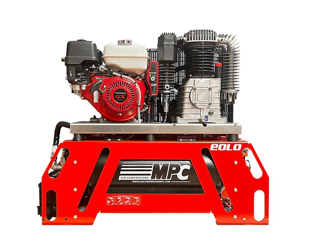 Bensindriven kompressor 9hk 900l/min 14bar 50l/tank