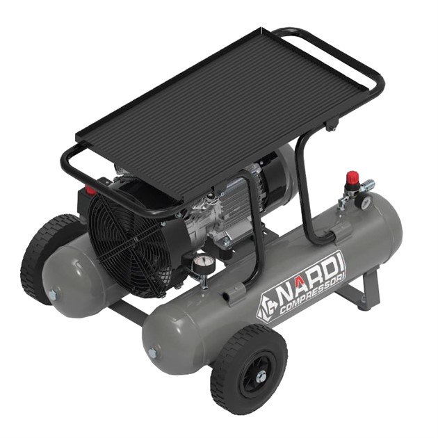 Oljefri kolvkompressor 2,5hk 380l/min 11l+11l