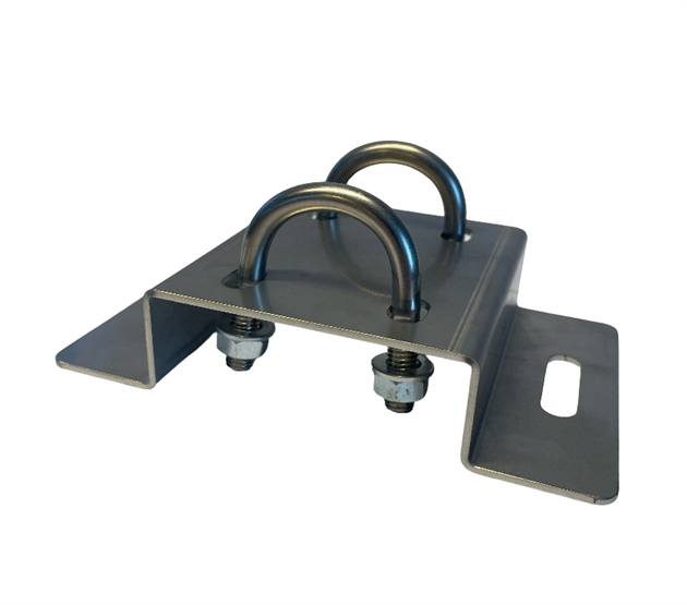 Väggfäste för kulventil eller t-anslutning rostfritt