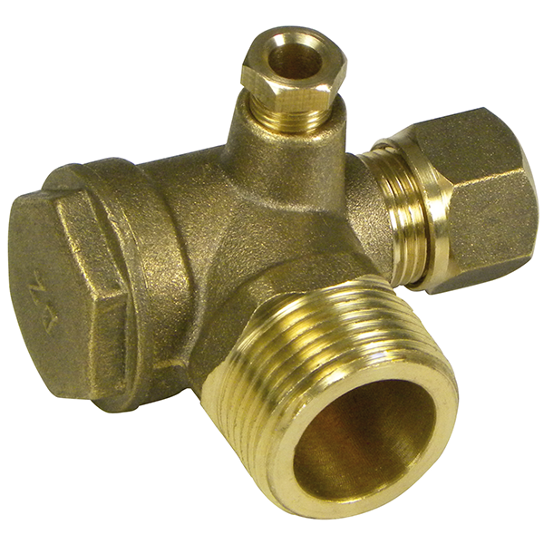 Backventil 1/2" utv-10 röranslutning (ers6210718700)avluftning vänster