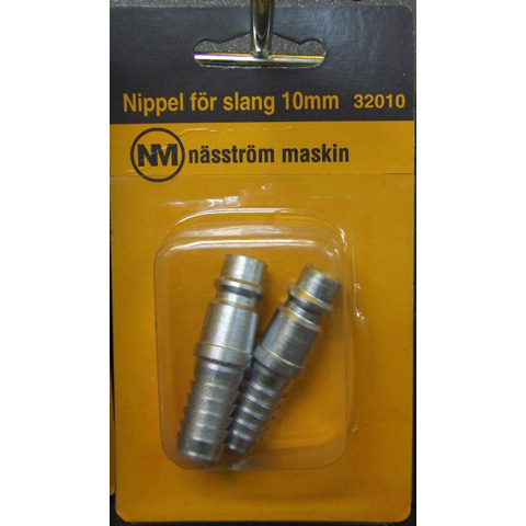 Nippel för slang 10mm  2st/förp.