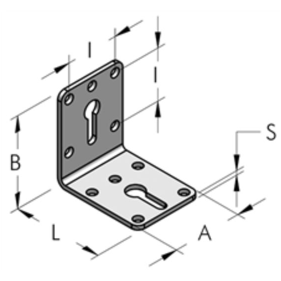 HBS "L" platta A48, galvaniserad plåt