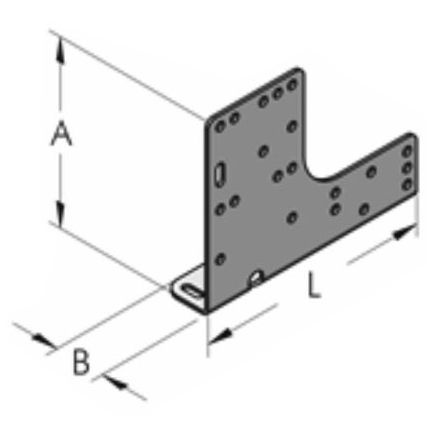 HBS L-Fäste platta höger