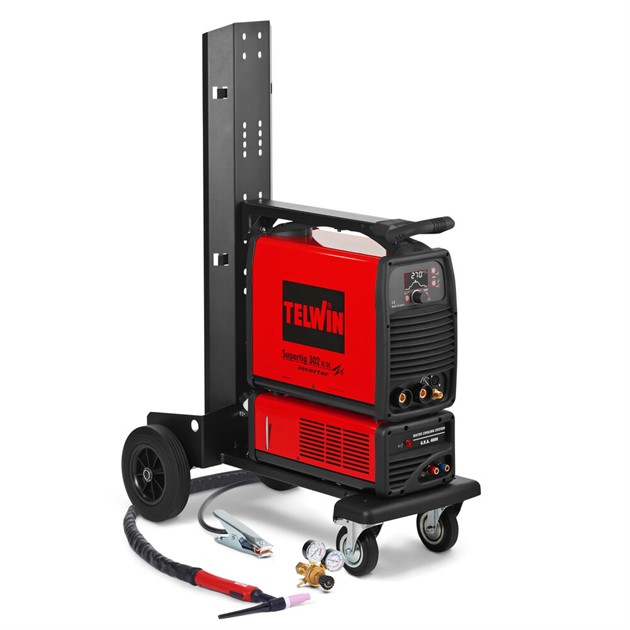 Supertig 302 AC/DC vattenkyld komplett ink. tillbehör med vagn