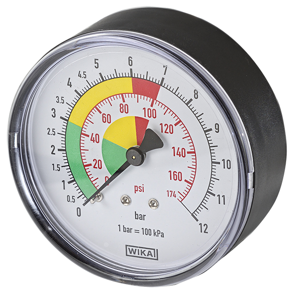 Manometer Ø 80 1/4 0-12 Bar-Psi