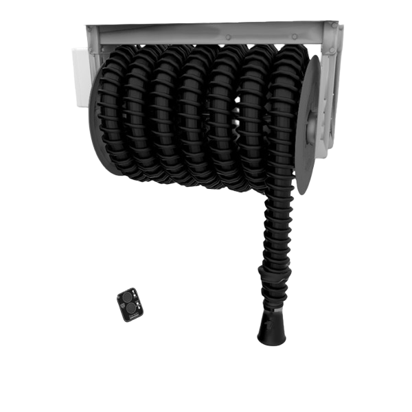 Slangupprullare 150mm slang 10m motordriven