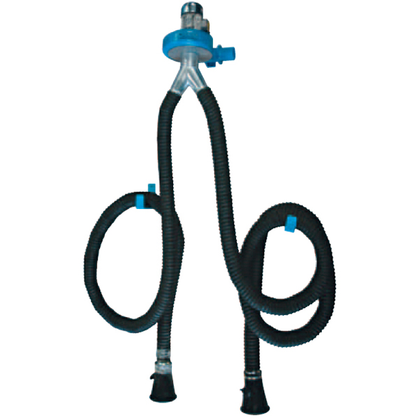 Avgasfläkt, 2st avgasslangar inkl Y-adapter och munstycken(BGT-75/140)