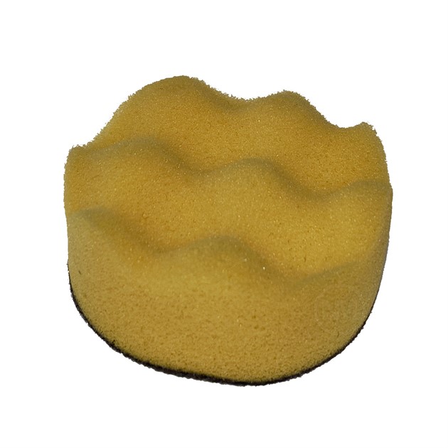 Polersvamp 3" med kardborre (gul)